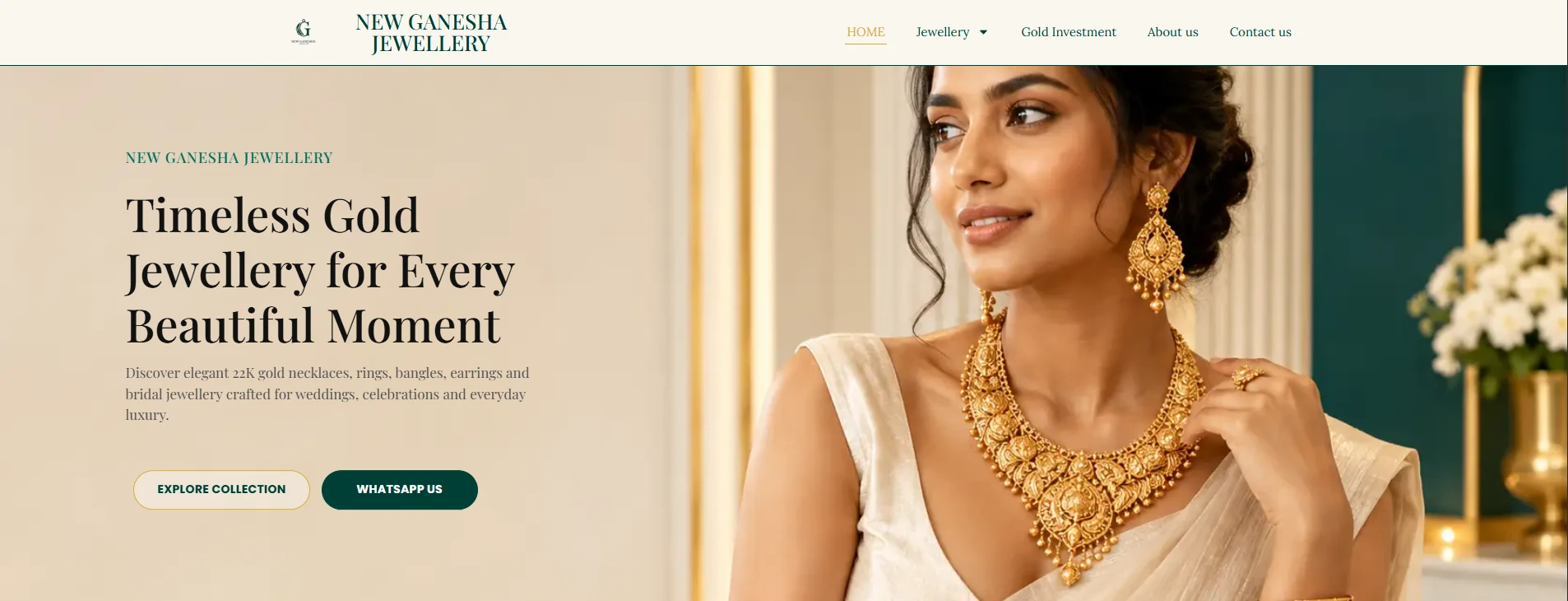 New Ganesha Jewellery website developed by Real Ads Lanka
